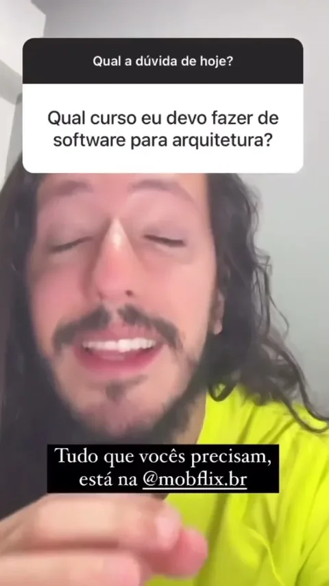 Maurício, criador de conteúdo de arquitetura, falando da Mobflix